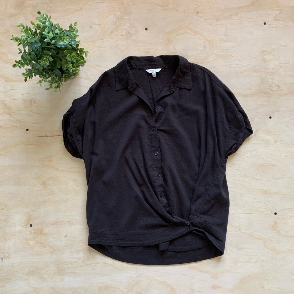 Lucky Brand |  Button Down Twisted Blouse